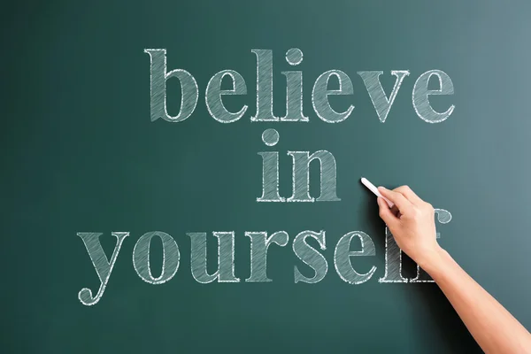 Handwriting words  believe in yourself — Stock Photo, Image