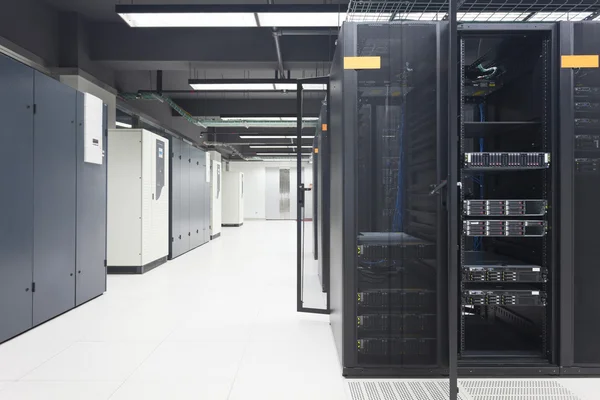 Telecommunication server in data center — Stock Photo, Image