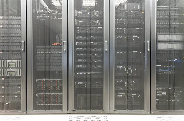 Telecommunication server in data center — Stock Photo, Image