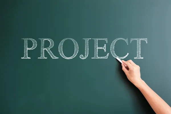 Project written on blackboard — Stock Photo, Image