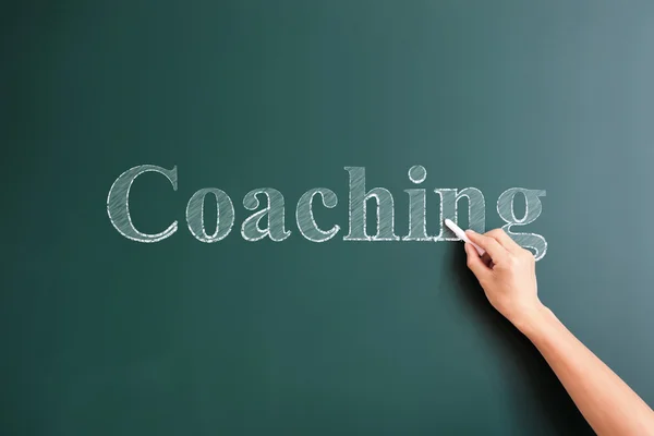 Coaching auf Tafel geschrieben — Stockfoto