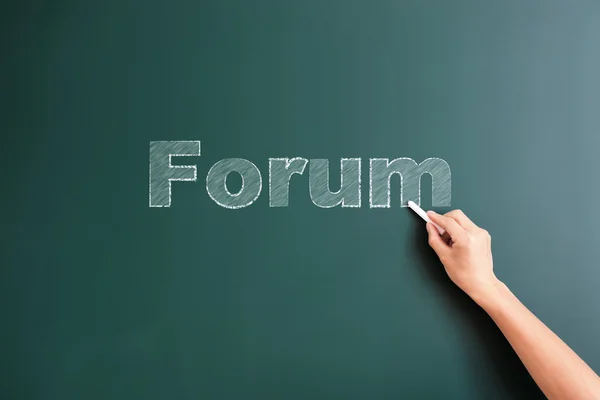 Forum scritto sulla lavagna — Foto Stock