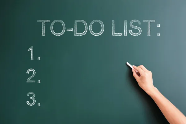 To do list written on blackboard — Stock Photo, Image