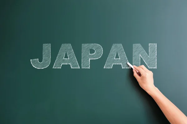 Japonia napisał na tablicy — Zdjęcie stockowe
