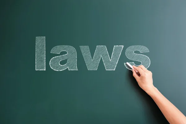 Gesetze auf Tafel geschrieben — Stockfoto