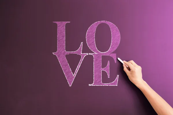 Hand written word love — Stock Photo, Image