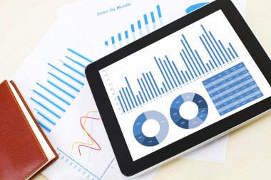 görüntüler içinde hareket eden dev iş finansal grafik ve grafisi