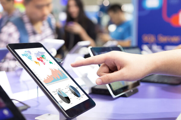 touch tablet screen and operate