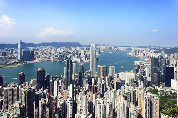 Skyline y paisaje urbano de la ciudad moderna Hong Kong . —  Fotos de Stock