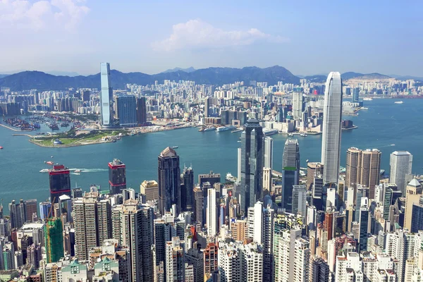 Skyline и город современного Гонконга . — стоковое фото