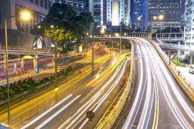 trafik lambası yollar modern kent sokak, hongkong.  