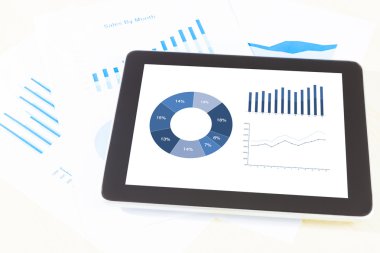 Dijital tablet ile mali Grafik raporu
