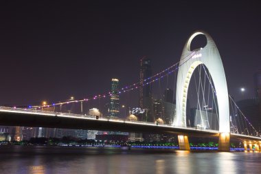 riverside, modern cityscape gece sahne