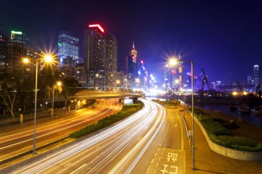 Rating bulanıklık hareket yollar modern şehir geceleri sokak