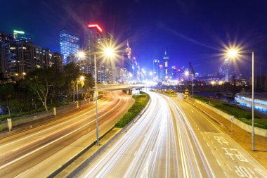 Rating bulanıklık hareket yollar modern şehir geceleri sokak