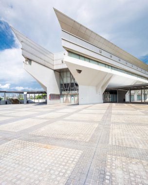 panoramik manzarası ve modern Stadı dış