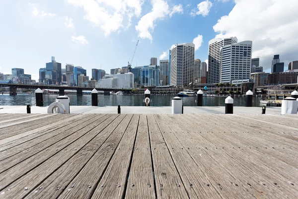 Yacht haven en de skyline van Sydney — Stockfoto