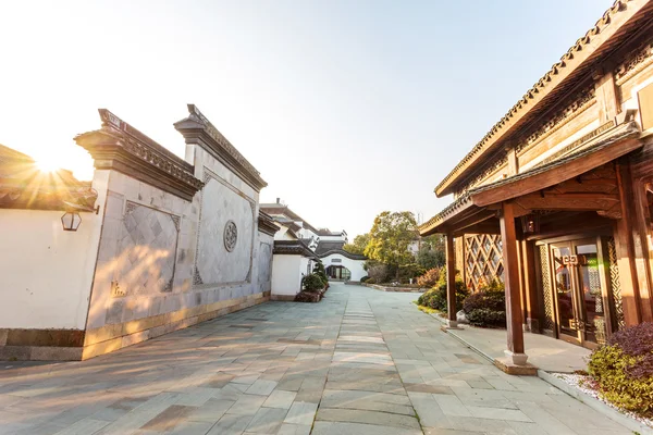 Tradicional chino vintage residencia exterior — Foto de Stock