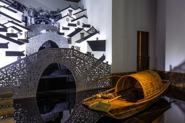 Çin vintage kültür Köyü minyatür