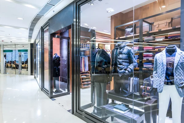 fashion shop display window and clothes.