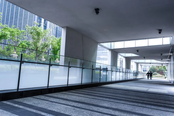 Footpath through modern building — Stock Photo, Image