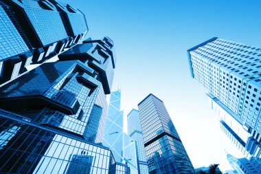 modern şehir içinde gökdelenler