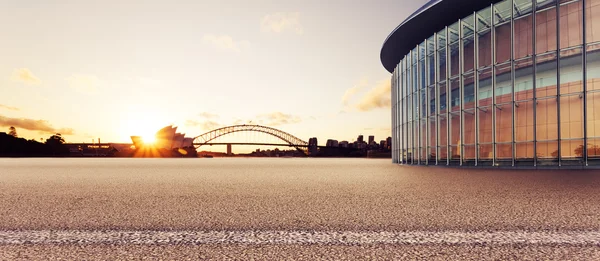 Tom ruta med skyline och Sydney landmärken — Stockfoto