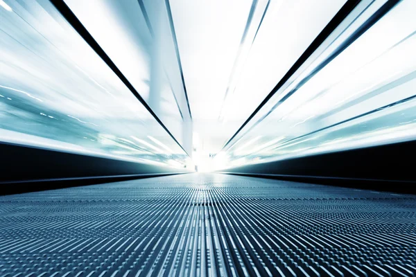 Fast motion of escalator — Stock Photo, Image