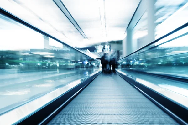 Fast motion of escalator — Stock Photo, Image