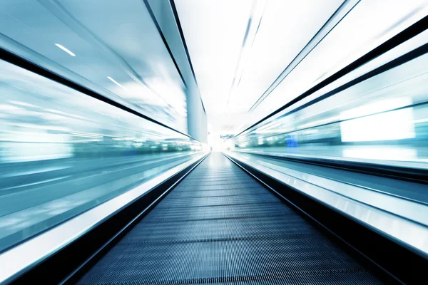 Fast motion of escalator — Stock Photo, Image