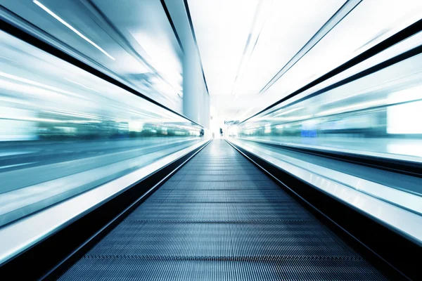 Fast motion of escalator — Stock Photo, Image