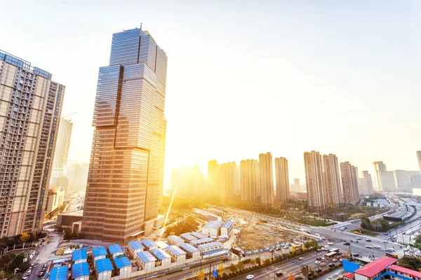 Office buildings and modern street — Stock Photo, Image