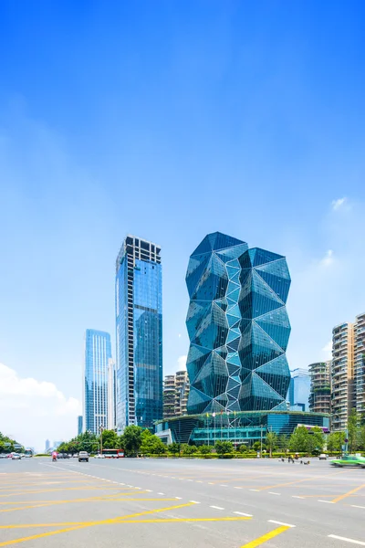Panoramatické Panorama a moderní budovy — Stock fotografie
