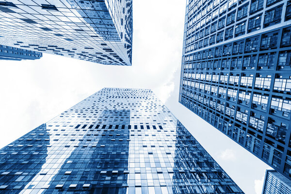 illuminated modern building exterior