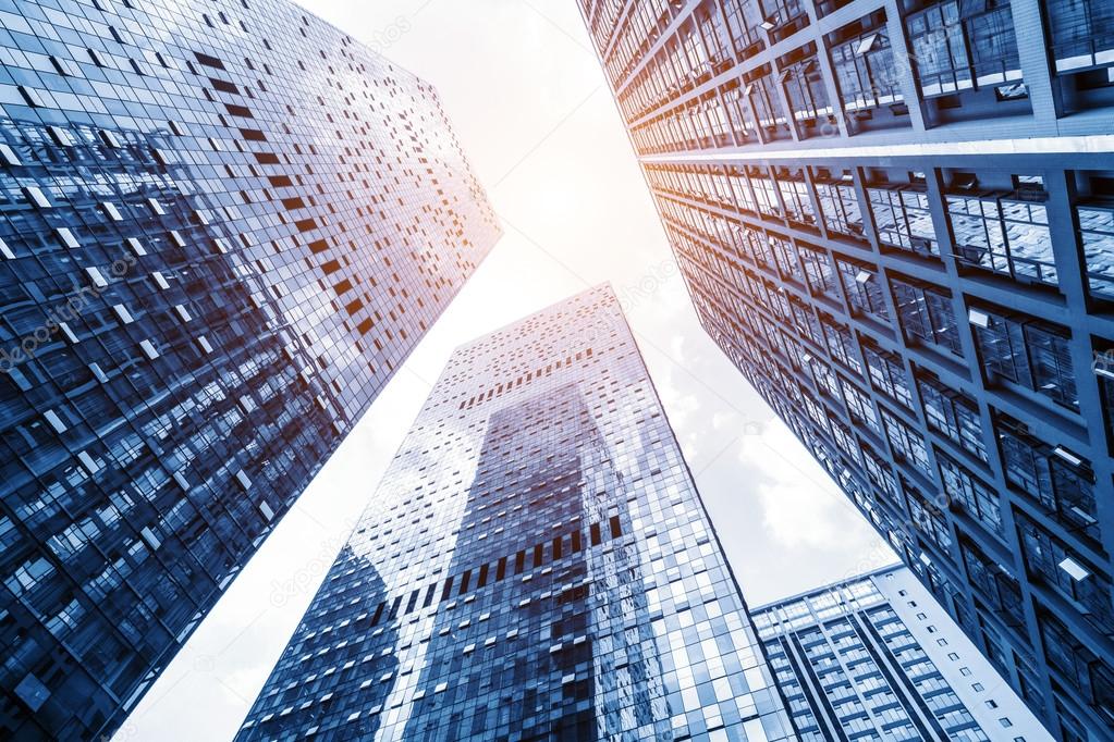 low angle view of modern buildings