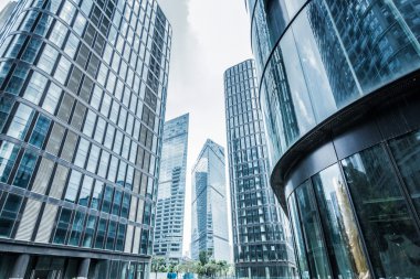 modern şehir içinde gökdelenler