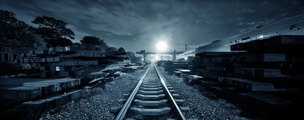 Chemin de fer au crépuscule — Photo