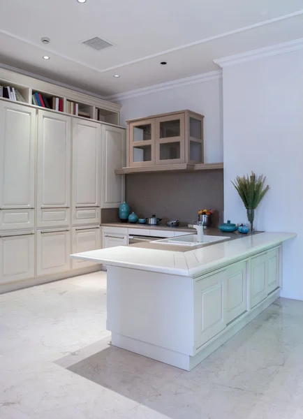 Cozinha de luxo interior e decoração — Fotografia de Stock