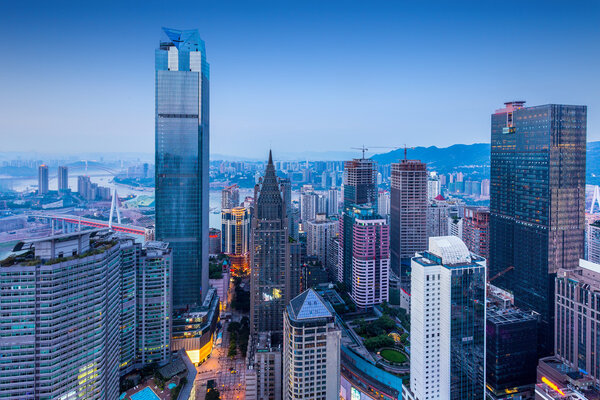 современный горизонт на закате
