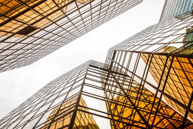 Modern gökdelen dış ve gökyüzü