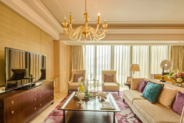 Luxusní obývací pokoj — Stock fotografie