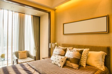 Lüks otel yatak odası 