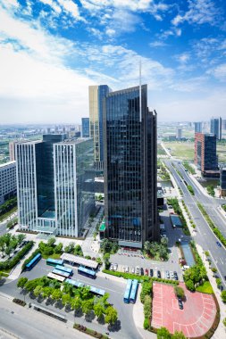 manzarası ve modern bina