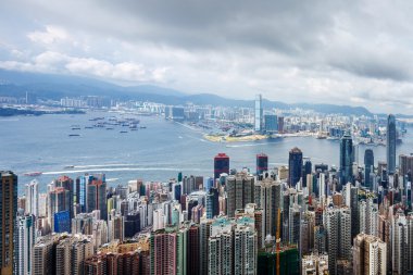 manzarası ve Hong Kong cityscape bakış