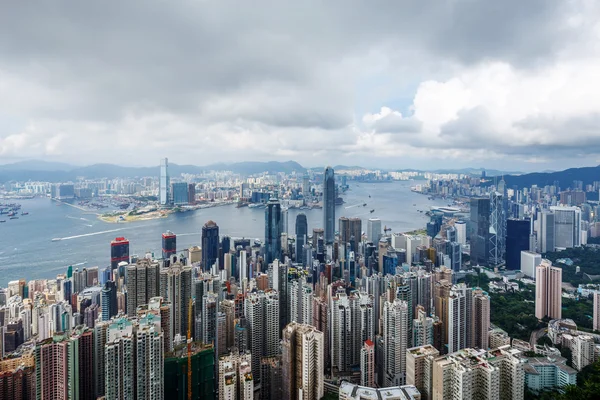 Vista del horizonte y paisaje urbano de Hong Kong —  Fotos de Stock