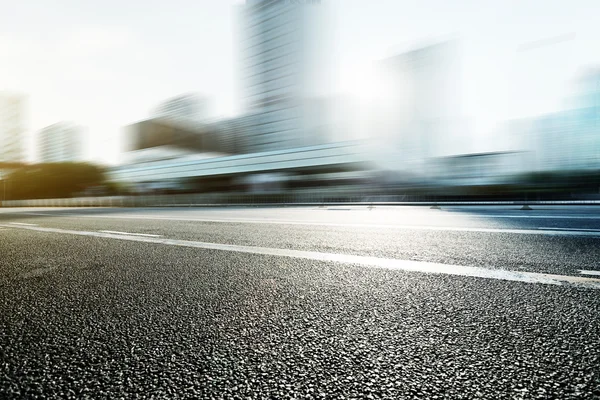 Modern skyline and urban street — Stock Photo, Image