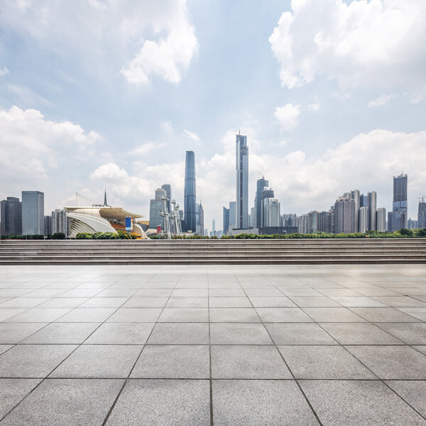 современные площади и небоскребы