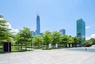 boş Meydanı ve gökdelenler Shenzheng Çin'in
