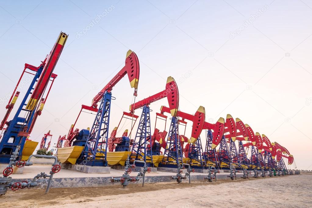 oil pumps working at oilfiled