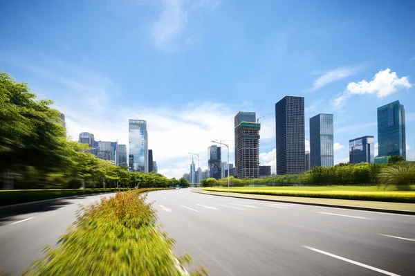 Asphalt road of a modern city — Stock Photo, Image